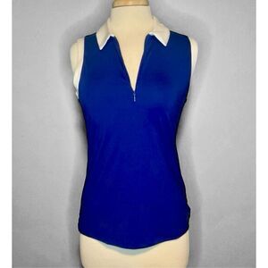 Tommy Bahama NWT size XL sleeveless polo blue white
